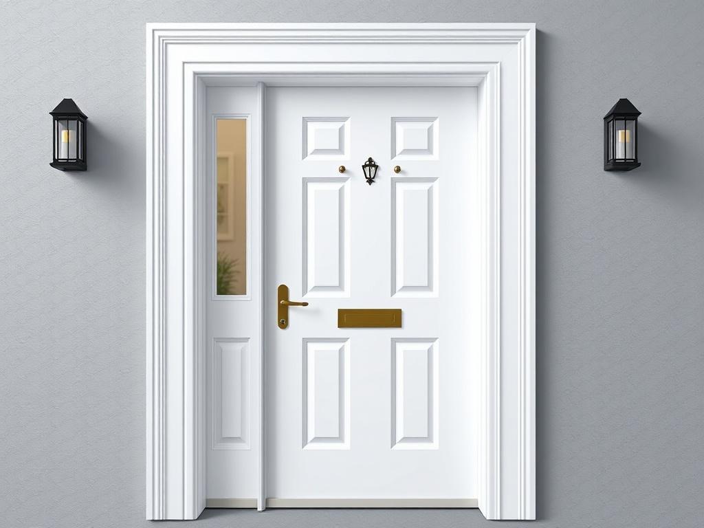 Door with a PVC profile Door with a PVC profileфото